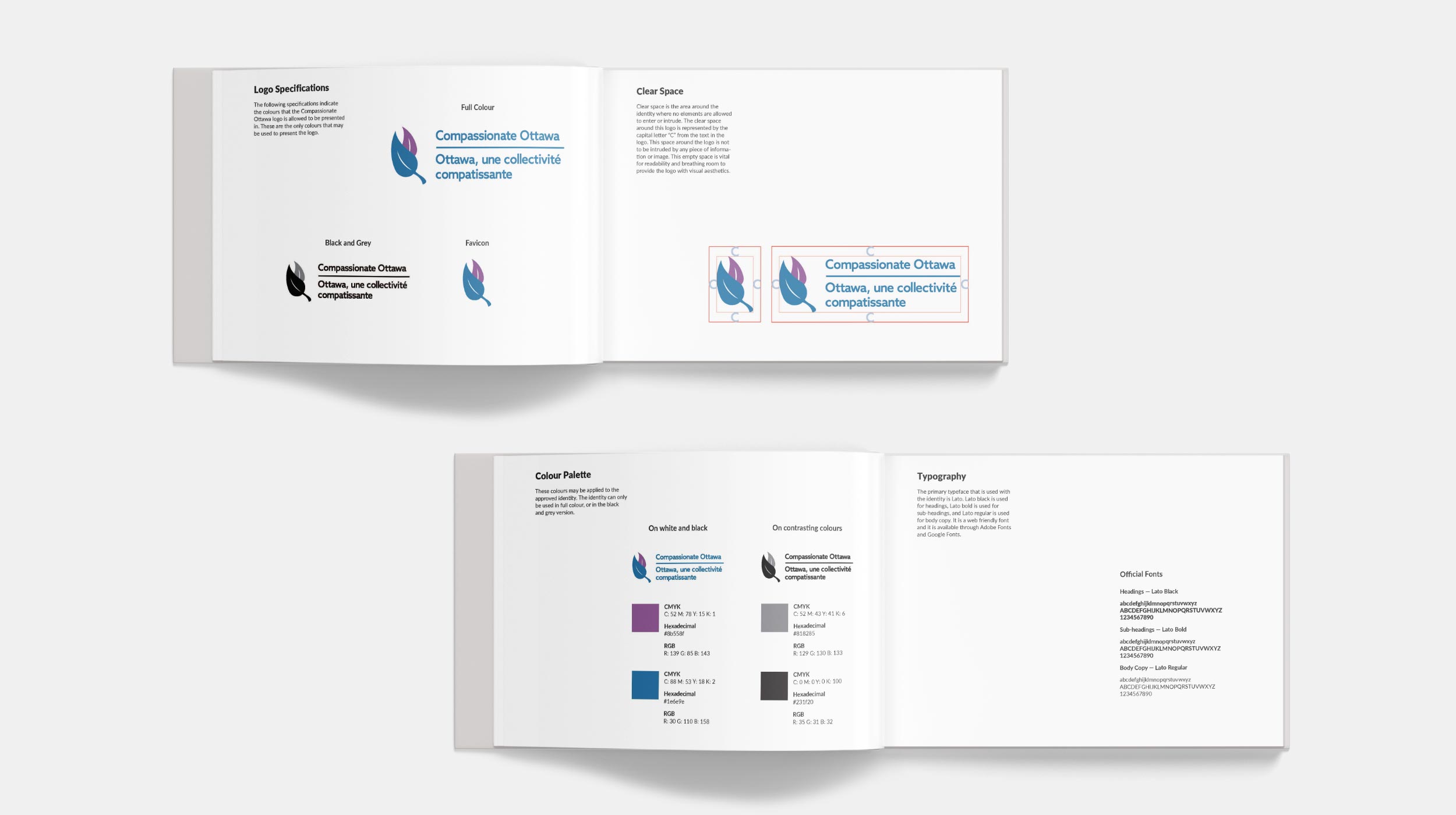 This is an image of the branding guide for the new logo